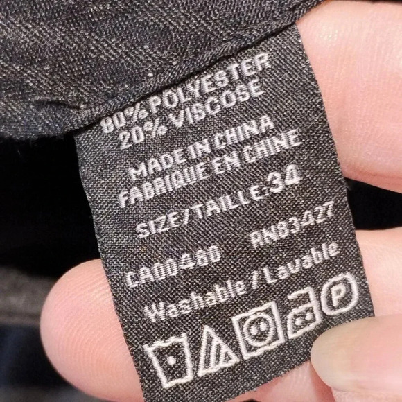 Men's Black Dress Pants Size 34 - Picture 3 of 8